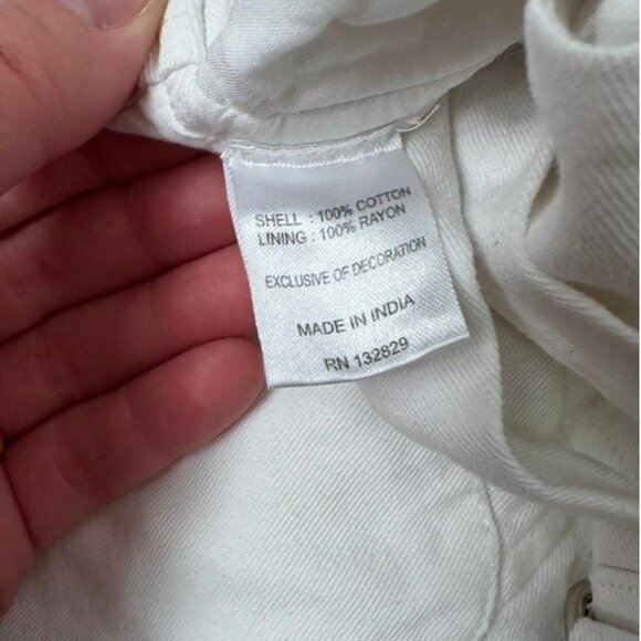 Tularosa Valentina embroidered pants in white. - Picture 6 of 8